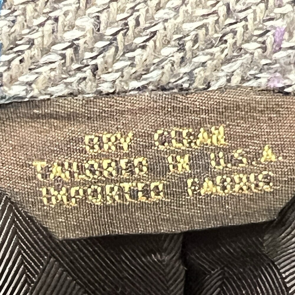 VTG 80's LeBaron Tweed Blazer 40X 40R Union Made USA Herringbone Ivy Sport Coat - Picture 16 of 16